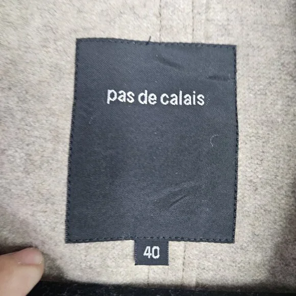 Pas De Calais Women's Beige Long Sleeve Open Front No lining Blazer Size 40 - Picture 3 of 6